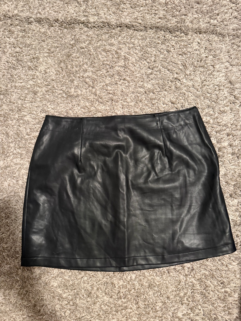 Abercrombie & Fitch Black Faux Leather Mini Skirt